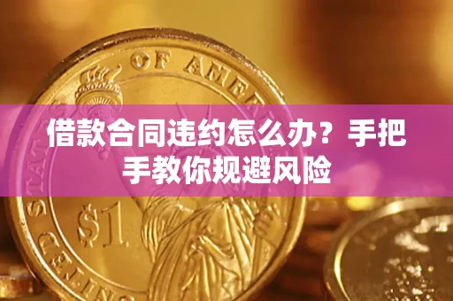 济南借款合同违约怎么办？手把手教你规避风险