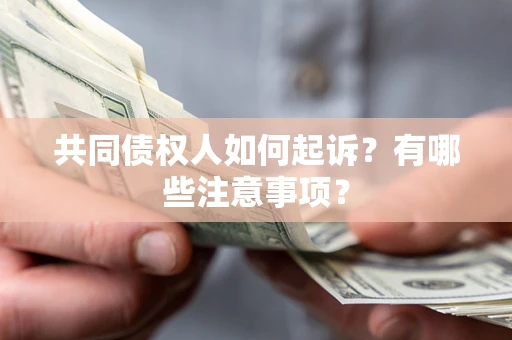 济南共同债权人如何起诉？有哪些注意事项？